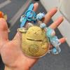 Lucky Cat Phone Charm Keychain: Cute Cartoon Bag Pendant Gift for Friends