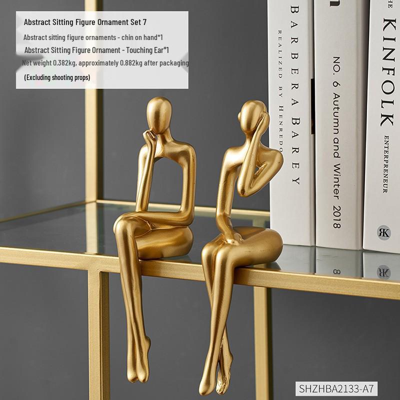 Modern Abstract Art Ornaments for Bookshelf or Living Room Display