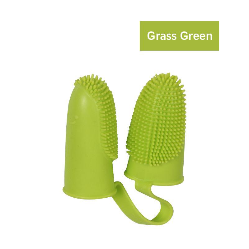 

Dual Finger Set Pet Toothbrush Oral Cleaning Dog Flexible Durable Suppleness Toothbrush Safe Non-toxic Easy Clean Pet Products зелёный