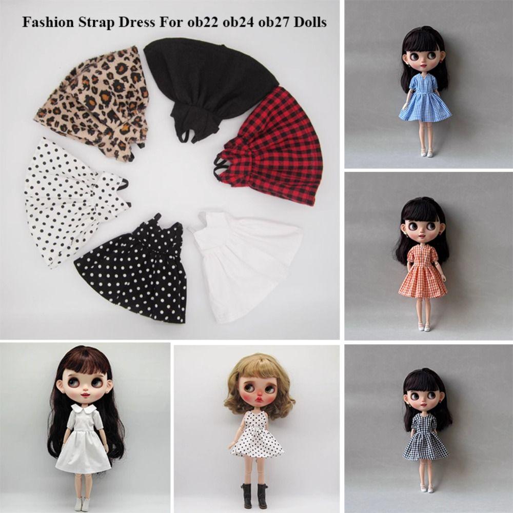 Fashion Doll Strap Dress Cute Dolls Skirt for azone ob22/24/27 Dolls For blythe Dolls
