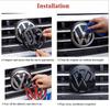 2pcs ABS Car Front Grill Emblem Rear Trunk Badge Logo for Volkswagen VW Golf 5 6 7 7.5 8 MK5 MK6 MK7 MK8 Polo Passat B8 Scirocco