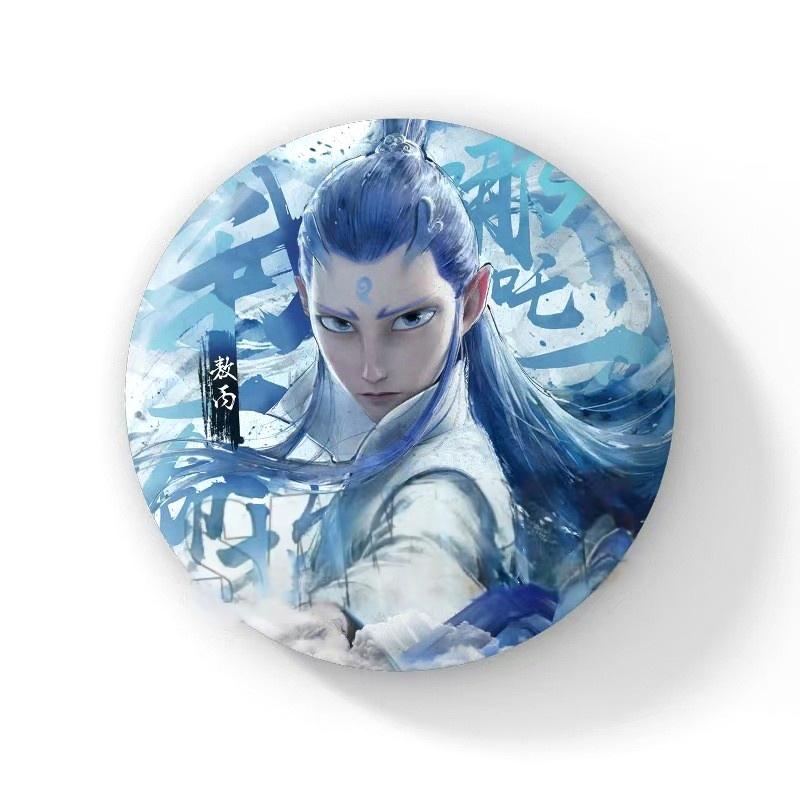 

1 шт., значки на воротник рюкзака, броши на периферию Nezha, значок для фильма Nezha, демонические дети, ревущие в море