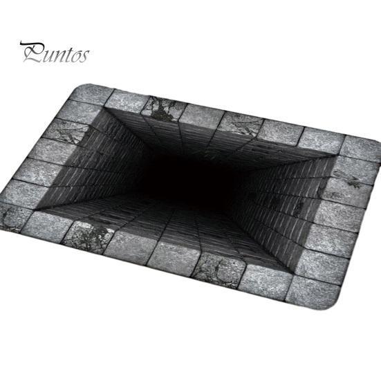 Living Room Floor Mat 3D Optical Illusion Non-Slip Vision Rug Realistic Carpet Polyester for Bedroom Bathroom Hallway Easy Care Decorative