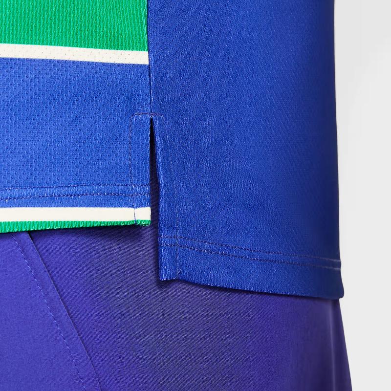 

Nike Court Slam Dri-FIT ADV Quick-Dry Striped Slim Fit Tennis Shirt Men tops Deep-Night-Blue White FZ6935-539 S