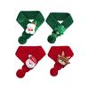 Red Green Dog Knitted Scarf Warm Pet Warm Scarf Decorative Pet Christmas Scarf  Winter Season