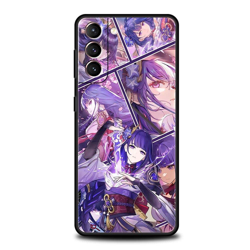 Raiden Shogun Genshin Impact Soft Phone Case For Samsung Galaxy S25 Edge S24 Plus S23 FE S22 S21 S20 Ultra 5G S10 Protect Cover