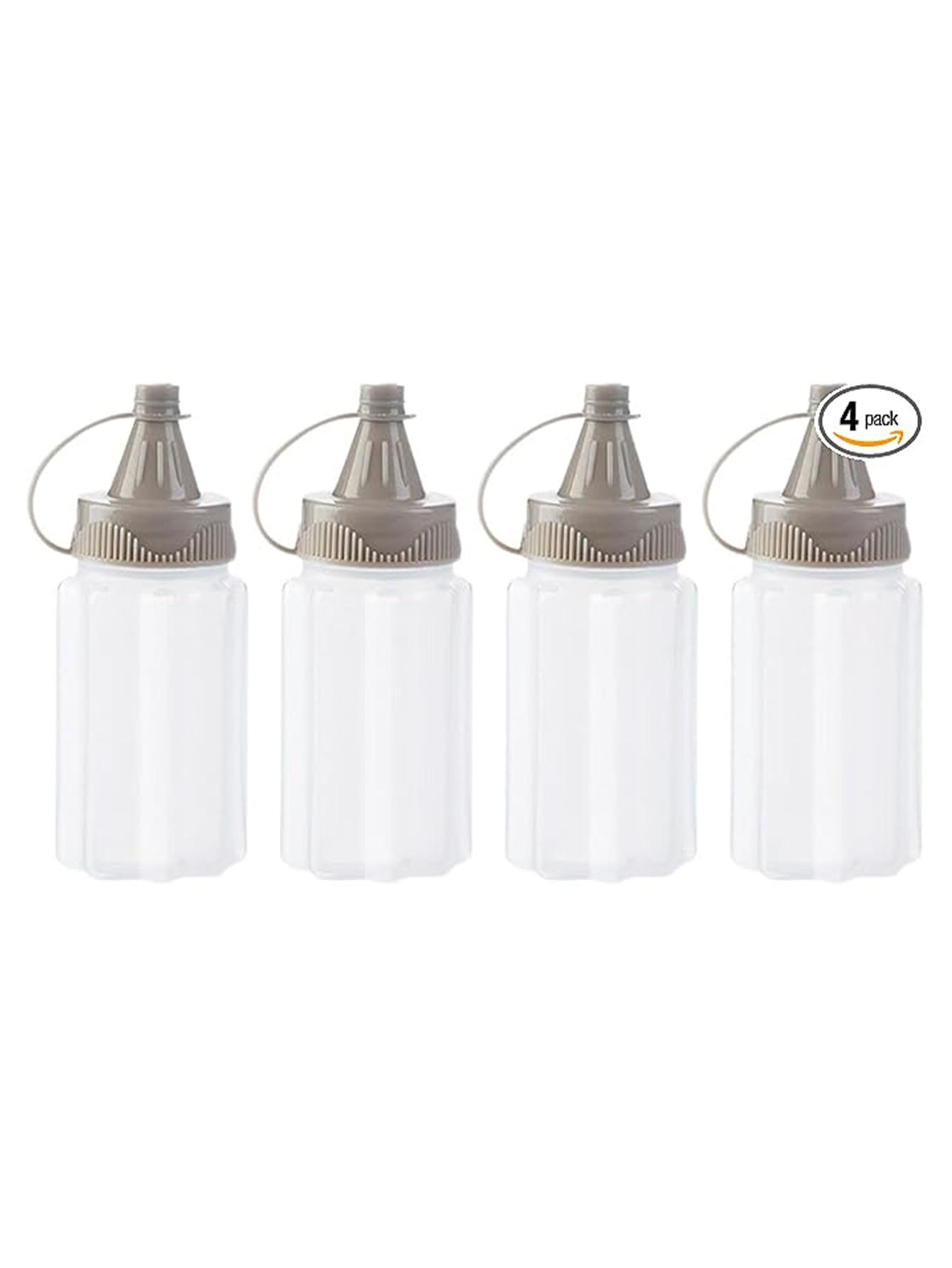 

4 шт. мини-бутылочки для выдавливания соуса, бутылочка для меда и томатного соуса, контейнер для соуса для салата на обед, бутылочка для выдавливания приправы для барбекю