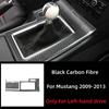 For Ford Mustang 2009-2014 Accessories Car Center Console Gear Shift Box Panel Decor Sticker Carbon Fiber Interior Trim Cover