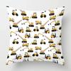 Decoration Cute Building Vehicle and Country Pattern Pattern Cushion Cover Suitable for Sofa Bedroom Car Pillow Cover
