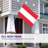 Austrian Flag, Measuring 228.6 Cm X 150.01 Cm, Suitable for Both Outdoor and Indoor Decoration, an Ideal Choice for Gardens and Homes. Available In Mu