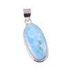 Natural Republic Larimar Gemstone 925 Solid Sterling Silver Pendant 1.75" G7w84
