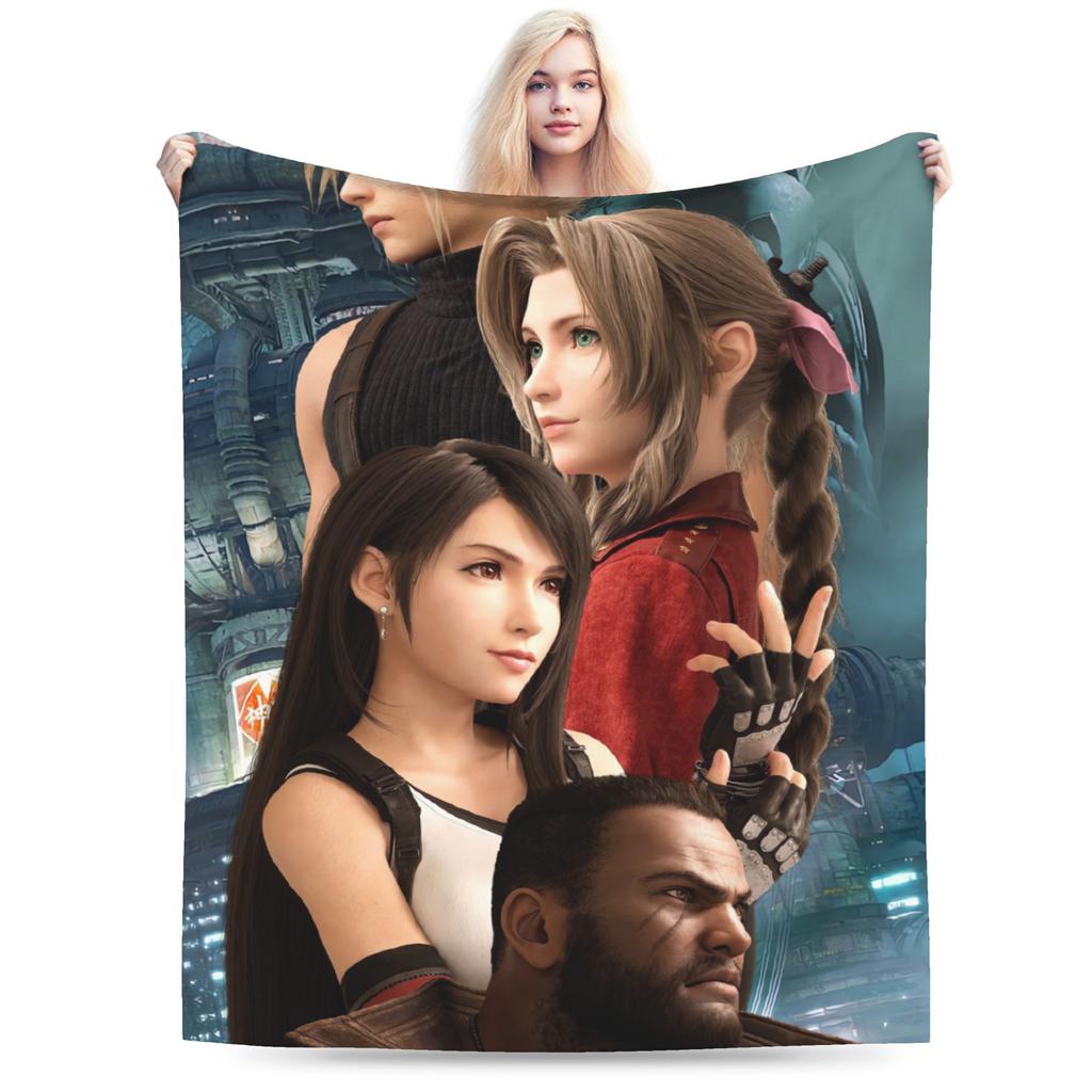 F-Final Fantasys  Warm Soft Blanket  Children Plush Throw Blanket Street Trend Couch Chair Flannel Bedspread Sofa Bed Cover