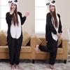 Unisex Erwachsene Flanell Onesies Panda Nachtwäsche Cosplay Kostüm Pyjamas Overall Casual Paar Homewear