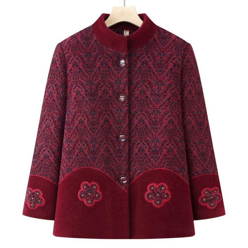 Winter coat Women's imitation mink coat Fleece thick clothes Old lady thermal top