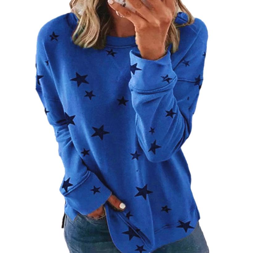 

2025 Autumn Winter Women s Plus Size Loose Long Sleeve Printed Hoodie 5XL