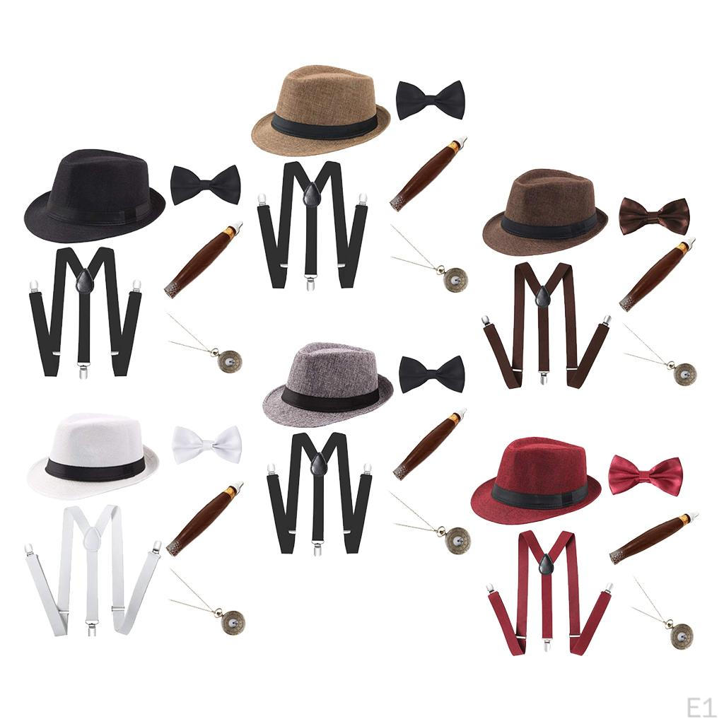 Klasické Pánské Pánské Kouzelník Taneční kostým Show Hat Motýlek