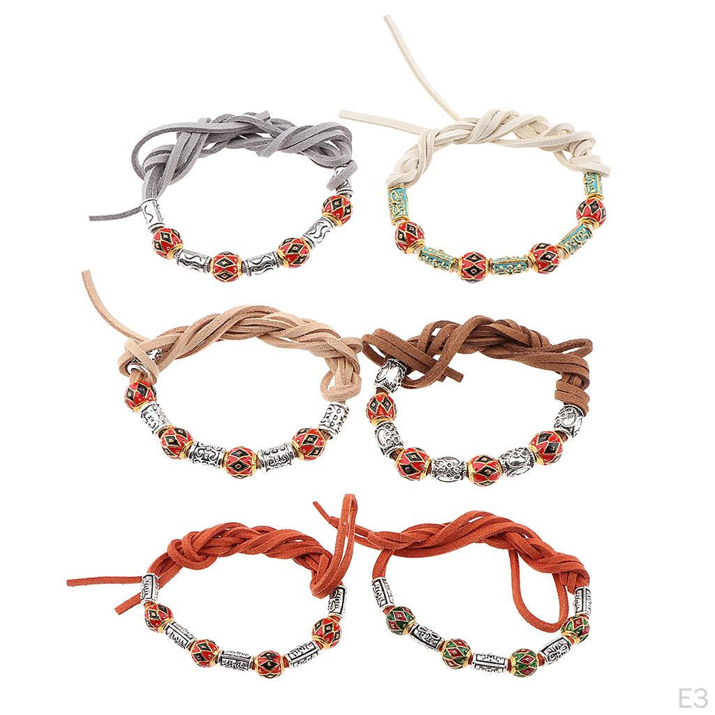 2Pcs Hair Ties Spacer Beads Wigs Rope Bracelet