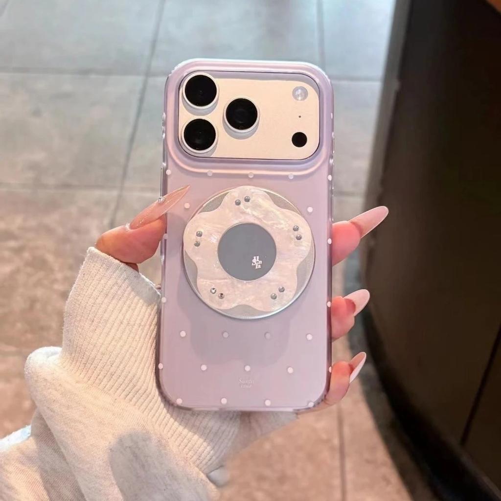 Polka Dot Applies To Samsung S23fe Mobile Phone Case S25ultra/s24plus Double-layer Magnetic Suction 3 Apple 17promax