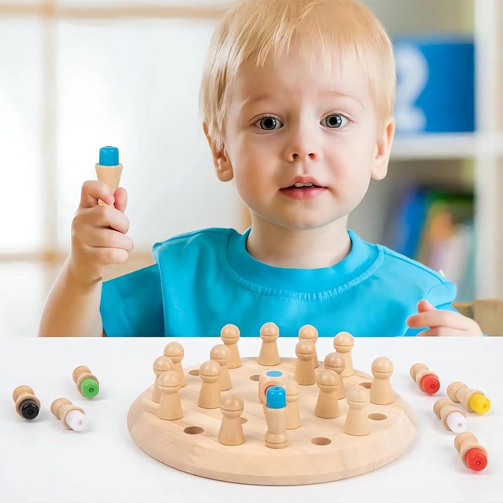 Chess Matching Game: Family Board Games for Kids and Adults, Preschool Learning Educational Toys, Birthday Gift for Boy Girl