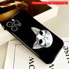 2DFlat Cute Cartoon Cat Face Design All inclusive film hard iPhone case, compatible with iPhone 18 Pro Max 17 16 15 14 13 12 11