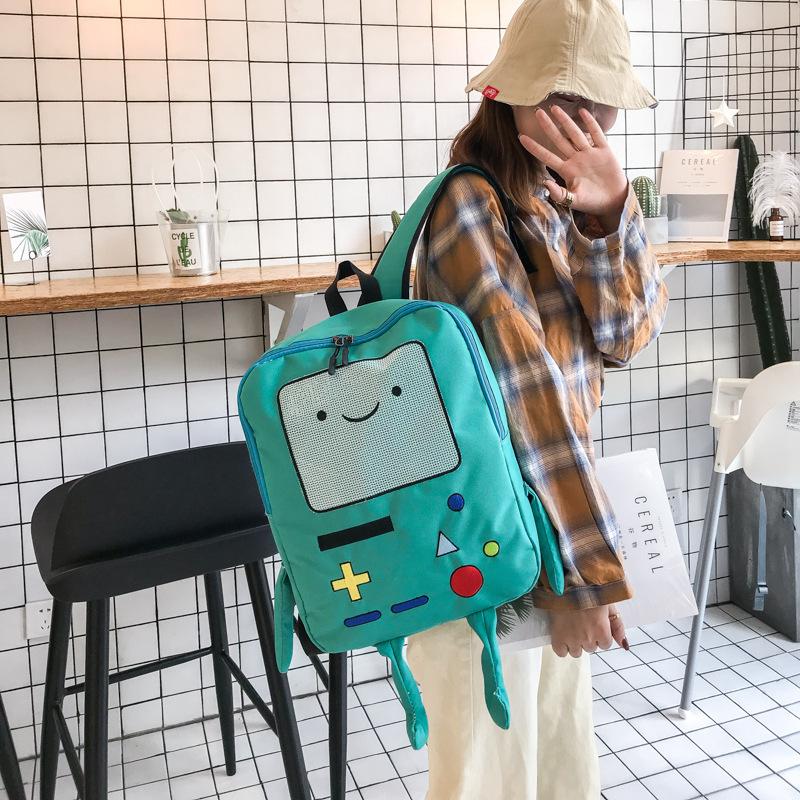 Japan and Korea cute cartoon cute adventure time backpack soft girl two-dimensional funny personality three-dimensional student schoolbag