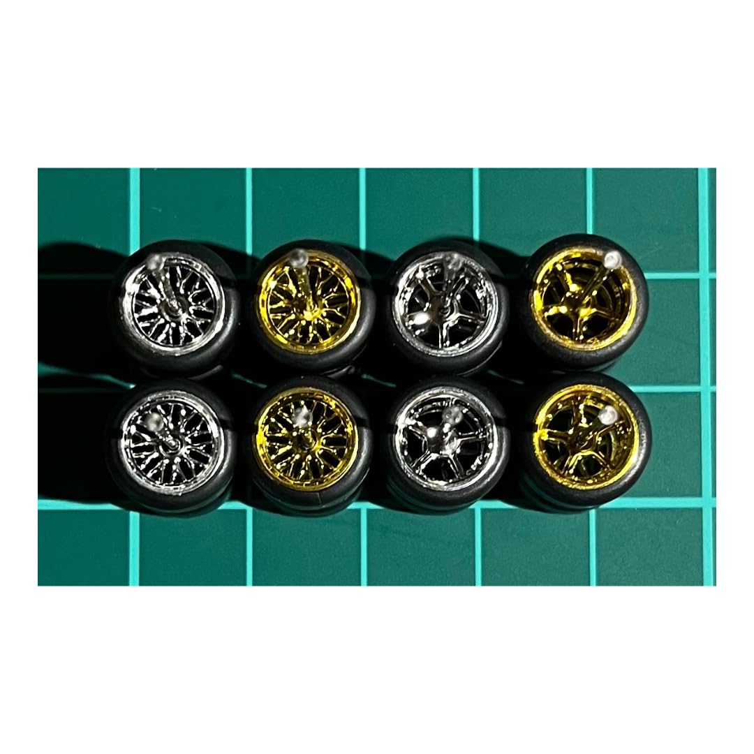 

Пользовательские колеса для 4 посеребренных золотых сеток 5 для автомобилей 1/64, & Покрытые, & Спицы, AH0034, Прибл.. 10,8 мм, Мини-машинки и т.д.. [Использовал]