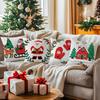 Cartoon Santa Claus Elk Cushions Pillowcase Polyester Cushion Cover Throw Pillow Pillowcover Home Car Sofa Decor