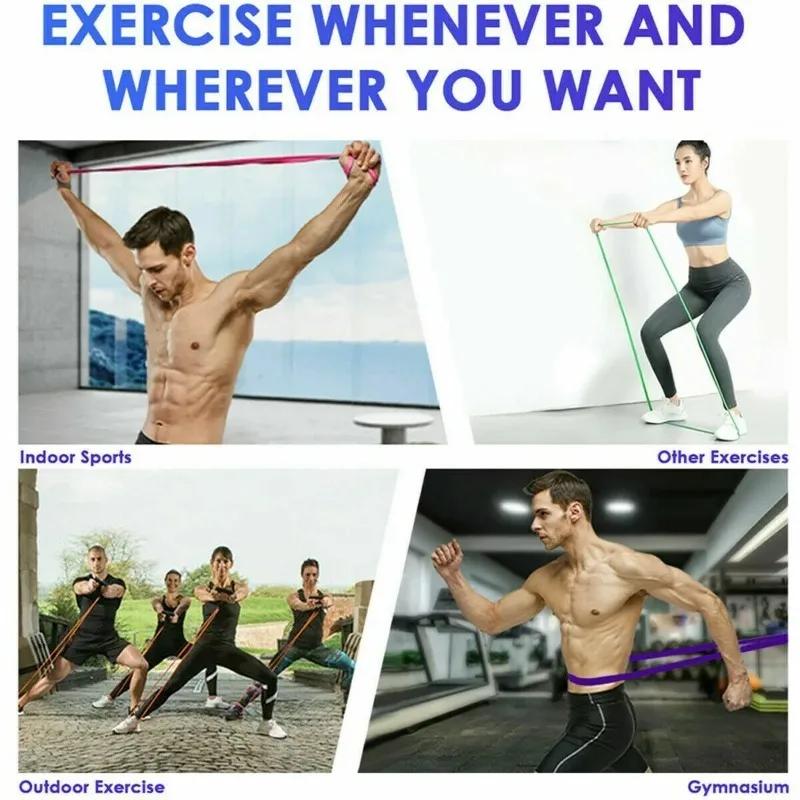 Resistance Bands Set for Home Gym Yoga Exercise Bodybuilding Power Pull Up Assist Elastic Band Sports Fitness Accessories