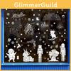 Pvc Holiday Window Sticker With Snowflakes Santa Snowmen For Christmas Decor