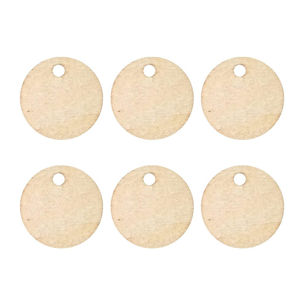 50 Stück Runde Holzscheiben 2 cm DIY Bastelstücke für Scrapbooking Tags Malerei Heimparty Dekoration Verzierungen
