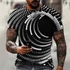 Summer Men's Abstract Design T-Shirt Fashion Casual 3D Printing Loose O Neck Short Sleeve Street Personality Plus Size Tops