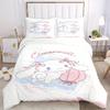 3pcs Lantern Cinnamoroll Ideas Bedding Set - 1 Soft Quilt Cover + 2 Pillowcases, Machine Washable - Suitable for All Seasons, Perfect Gift F