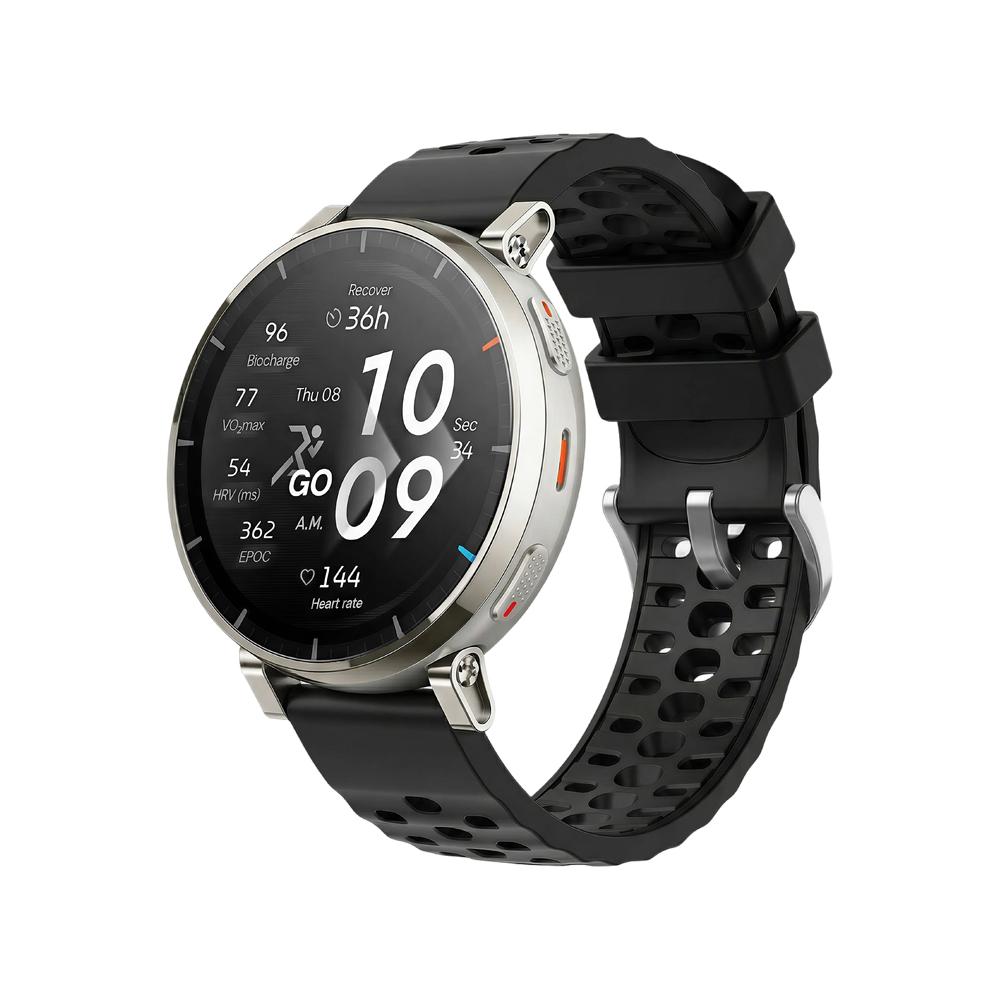 20mm Official Style Silicone Watch Strap for Amazfit Active 3 Premium Sports Breathable Watch Strap for Amazfit Active 3 Premium чёрный