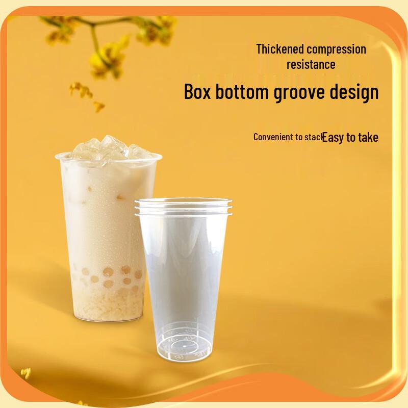 WEISHENG Einweg 700ml PP Milchteebecher (500 Stück)