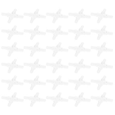 30 Stück 4MM Aquarium Fischtank Luftschlauch Verteiler L-Form 3-Wege 4-Wege Adapterverbinder Kristall 4