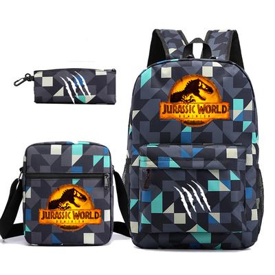 Mochila de Dinosaurio Jurassic World Mochila Escolar para Estudiantes Jurassic World Bolsa de Almuerzo Estuche Lápices Moda