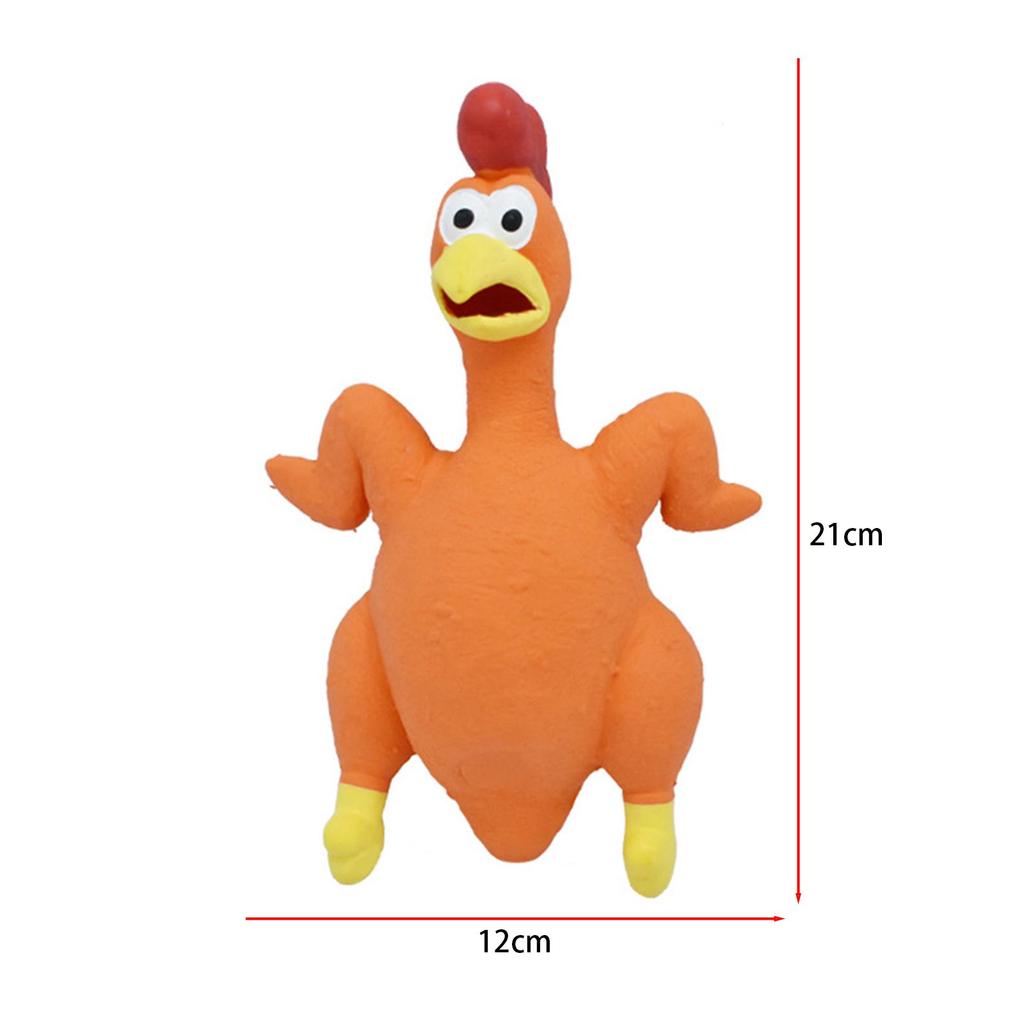 Rubber Chicken Beach Games Outdoor Games Novelty Rubber 12x21cm Backyard Games Sturdy Bite Resistant Cute Squeeze Chicken