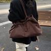 New Suede Shoulder Bag Women Fashi Retro Large Top Handle Bag for Daily Commute Comfortable and Versatile Texture Storage Bags