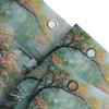 Elegant Scenic Shower Curtain With Blossom Tree And Traditional House Water Village Artwork For Home Decoration Elevate Space