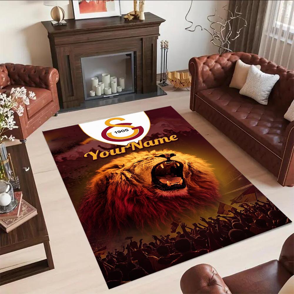 Galatasaray Customize Text Carpet Design For Game Room Hallway Playrooms Outdoor Antislip Rug Decorate Offices