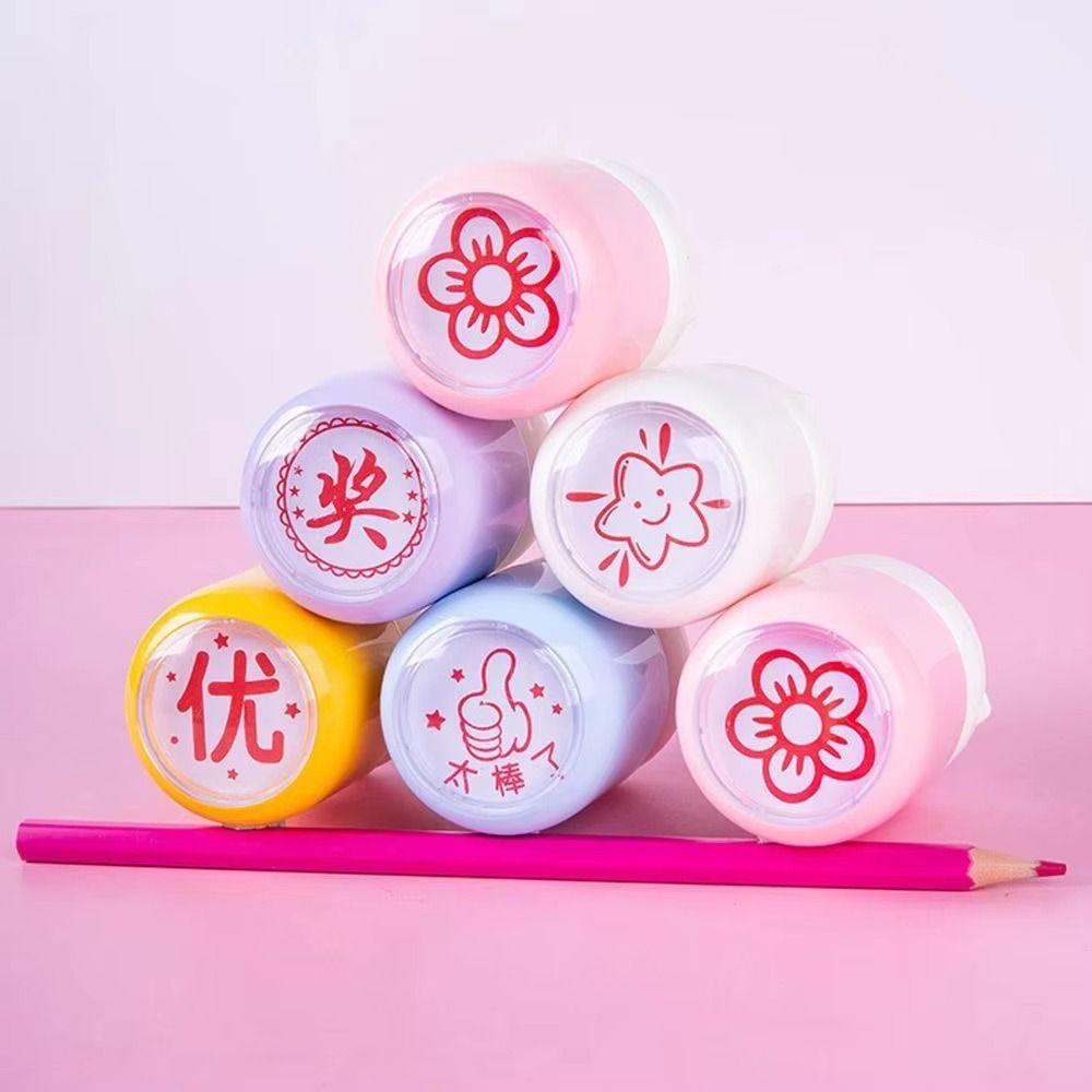 DIY Stamper Correction Homework Stamp Durable Design Children's Reward Seal  Student Homework