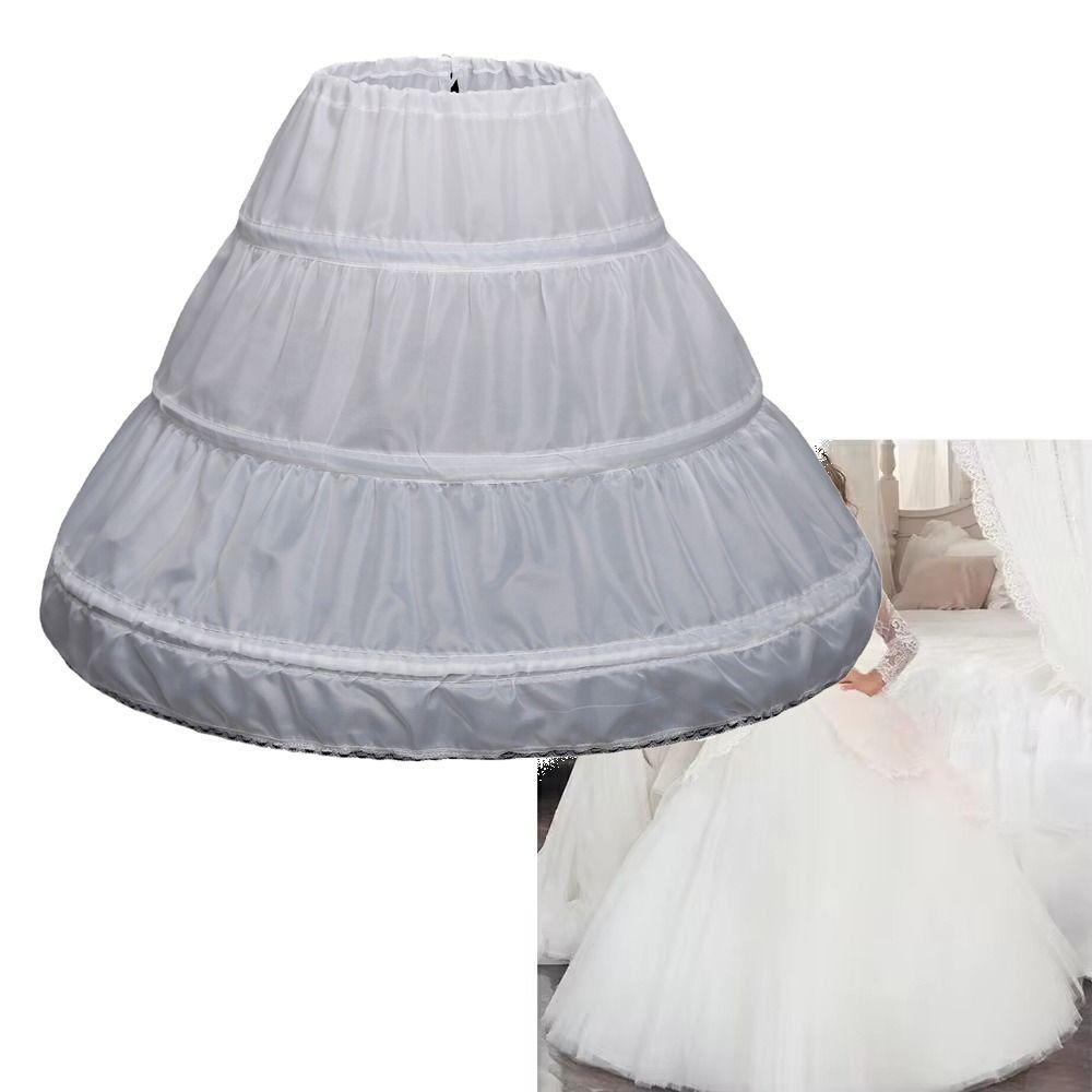 Lace Lolita Petticoat Elastic Waist Cosplay Crinoline Underskirt Bride Wedding Dress Lining Girls