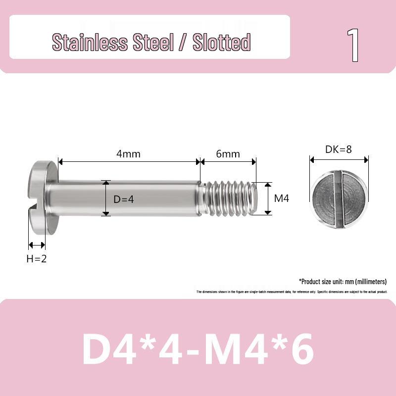 M3M4 Stainless Steel Slotted Set Screw & Half-Threaded Rod