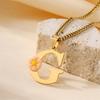 Atoztide Color Flower Initial Letter Pendant Necklace for Women Chunky Alphabet Name Drop Choker Chain Jewelry Mothers Day Gift