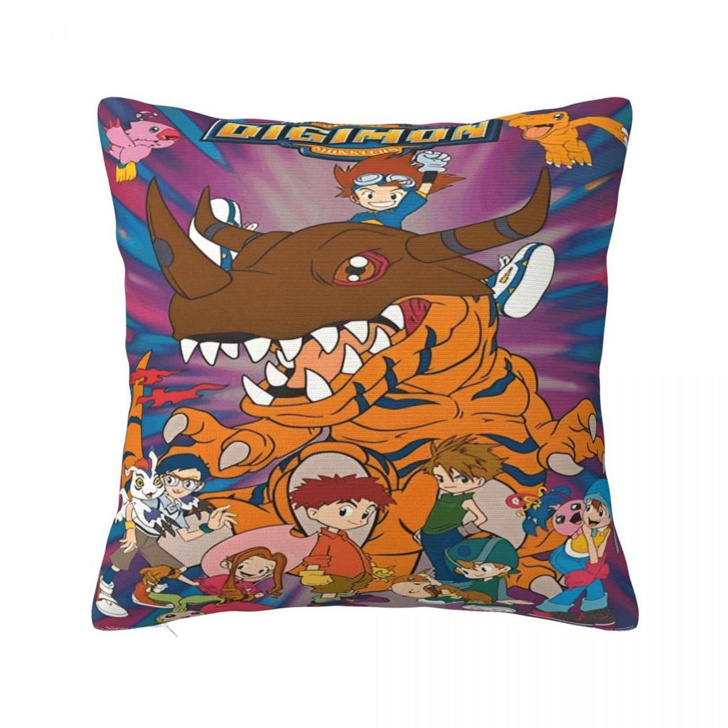Trendy Seat Digital Monster Digimon Decor Pillowcase Stuff Pillow Cover Square Multi-Size
