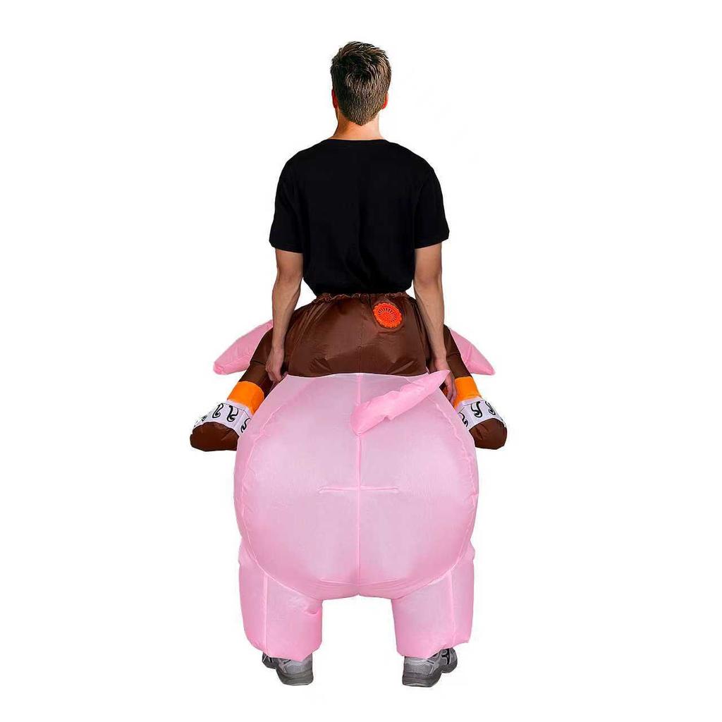 Zábavný nafukovací kostým prasete na jízdu pro dospělé