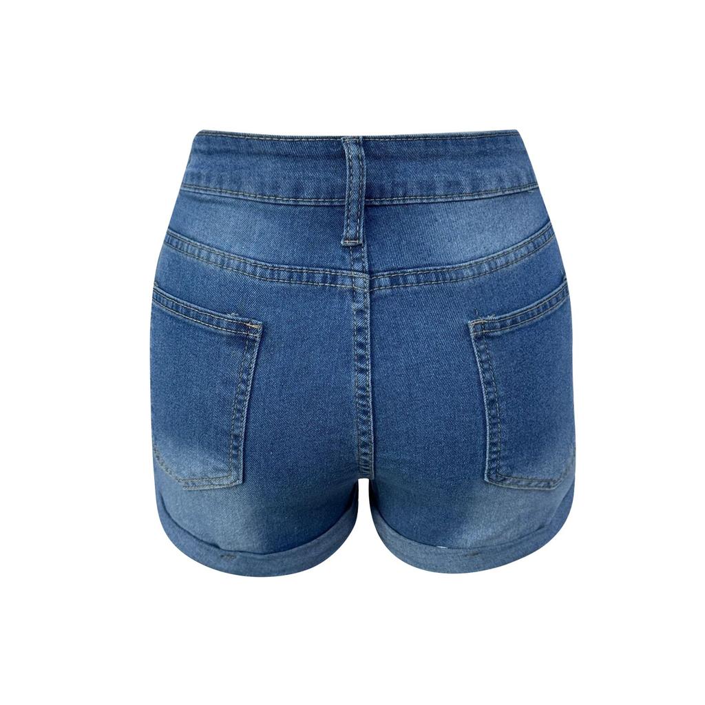 Women's Denim Classic Versatile High Waist Fashionable Shorts