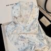 [Spring Sleep Without Awakening] 11 New Spring/Summer Long-Sleeve Ice Silk Pajamas for Women, Southern French High-End Small Floral Loungewear