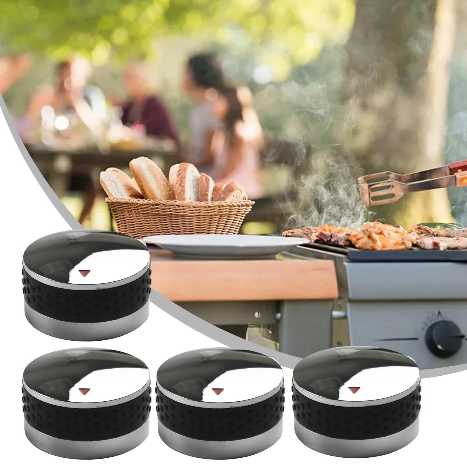 4Pcs Gas Grill Control Knobs 50/58cmReplacement Fits BBQ Gas Grills For Oven Stove Round Accessories For Outdoor BBQ Parties 50mm