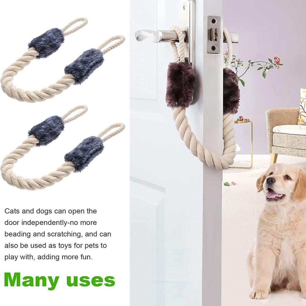 Finger Pinch Guard Door Stopper Wear Resistant Door Handle Pull Cords Soft Pets Biting Toy Dog Cat
